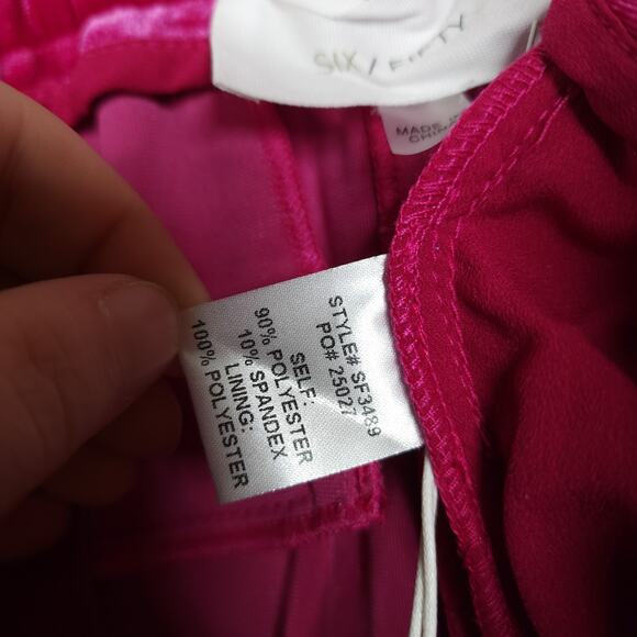 Six/Fifty Adeline Velour Raspberry Pant Women’s Size S - Picture 10 of 11